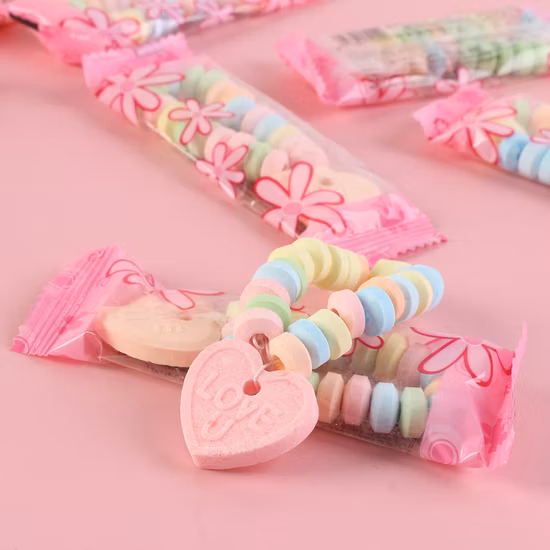 OEM Colorful Bracelet Shape Sugar Free Compress Hard Candy