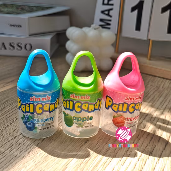 Colorful Fruit Jelly Bean Cane Hard Candy with Cane Shape